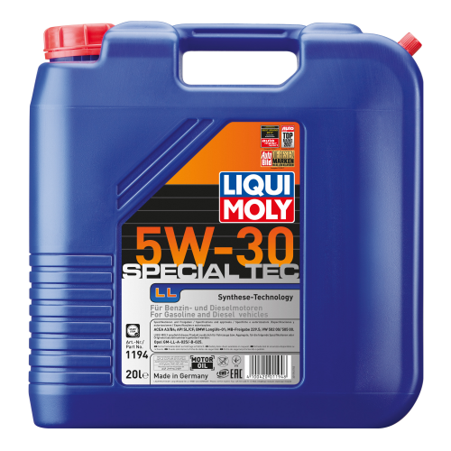 1194 LiquiMoly НС-синт. мот.масло Special Tec LL 5W-30 SL A3/B4 (20л) - 20 л