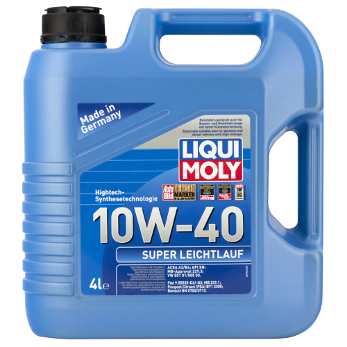 9504 LiquiMoly НС-синт. мот.масло Super Leichtlauf 10W-40 SN A3/B4 (4л) - 4 л