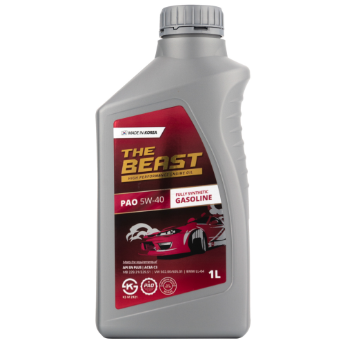 E0102L01U1 THE BEAST Синт-ое мот.масло PAO 5W-40 (1л) - 1 л