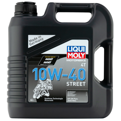 1243 LiquiMoly НС-синт. мот.масло д/4-т.мотоц. Motorbike 4T Street 10W-40 SN Plus MA2 (4л) - 4 л