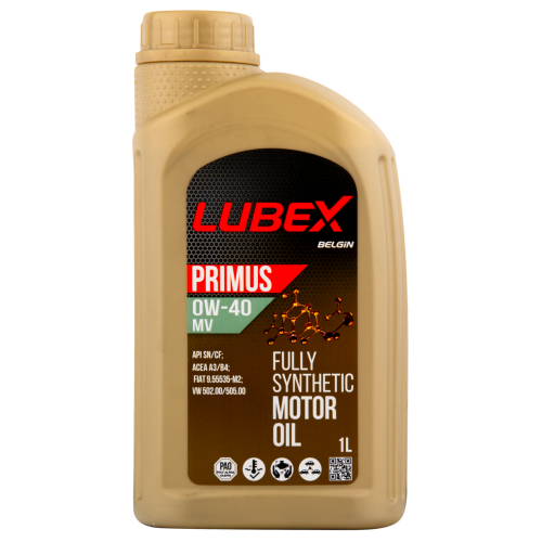 L034-1321-1201 LUBEX Синт-ое мот.масло PRIMUS MV 0W-40 CF/SN A3/B4 (1л) - 1 л L034-1321-1201 LUBEX Синт-ое мот.масло PRIMUS MV 0W-40 CF/SN A3/B4 (1л) - 1 л