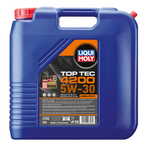 3708 LiquiMoly НС-синт. мот.масло Top Tec 4200 5W-30 New Generation SP C3 (20л) - 20 л