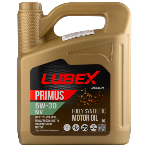 L034-1324-0405 LUBEX Синт-ое мот.масло PRIMUS MV 5W-30 CF/SL A3/B4 (5л) - 5 л L034-1324-0405 LUBEX Синт-ое мот.масло PRIMUS MV 5W-30 CF/SL A3/B4 (5л) - 5 л