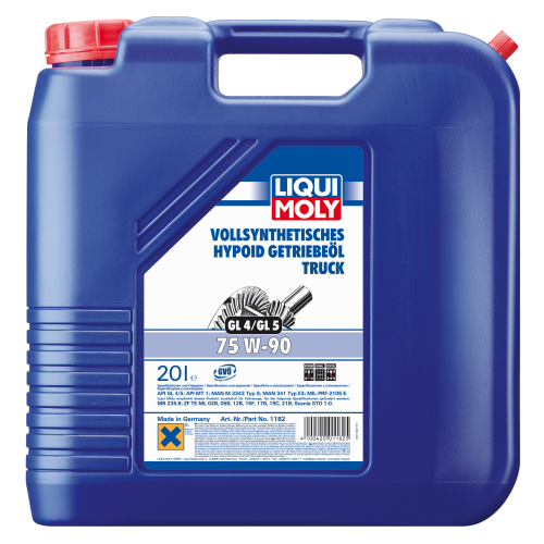1182 LiquiMoly Синт. тр.масло Vollsynth.Hypoid Getrieb.Truck 75W-90 GL-4/GL-5/MT-1 (20л) - 20 л