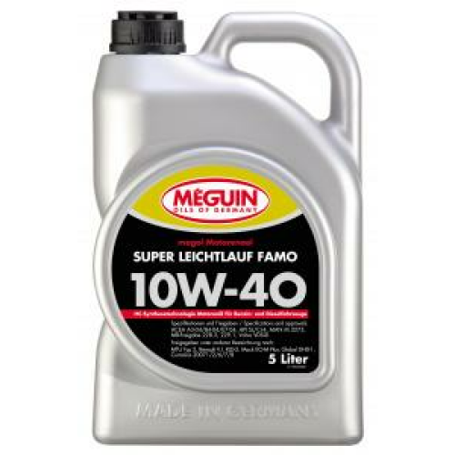 4356 Meguin НС-синт. мот.масло Megol Motorenoel Super Leichtlauf Famo 10W-40 CI-4/SL A3/B4/E7 (5л) - 5 л