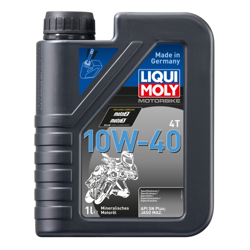 3044 LiquiMoly Мин. мот.масло д/4-т.мотоц. Motorbike 4T 10W-40 SN Plus MA2 (1л) - 1 л