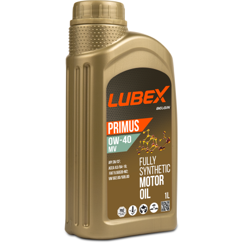 L034-1621-1201 LUBEX Синт-ое мот.масло PRIMUS MV 0W-40 CF/SN A3/B4 (1л) - 1 л L034-1621-1201 LUBEX Синт-ое мот.масло PRIMUS MV 0W-40 CF/SN A3/B4 (1л) - 1 л