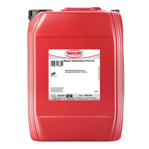 6381 Meguin Мин. гидр.масло meguin Hydraulikoel HVLP 32 (20л) - 20 л