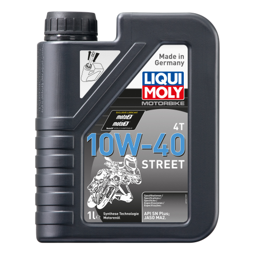 7609 LiquiMoly НС-синт. мот.масло д/4-т.мотоц. Motorbike 4T Street 10W-40 SN Plus MA2 (1л) - 1 л