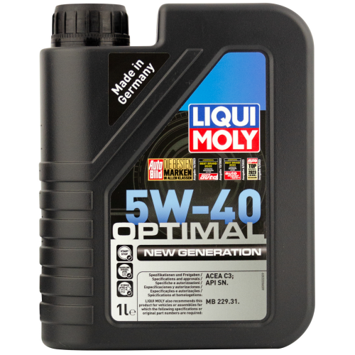 39032 LiquiMoly НС-синт. мот.масло Optimal New Generation 5W-40 SN C3 (1л) - 1 л
