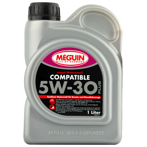 6561 Meguin НС-синт. мот.масло megol Motorenoel Compatible SAE 5W-30 Plus SP C3 (1л) - 1 л