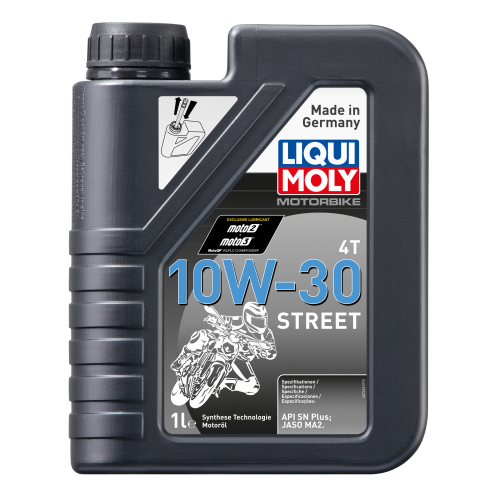 2526 LiquiMoly НС-синт. мот.масло д/4-т.мотоц. Motorbike 4T Street 10W-30 SN Plus MA2 (1л) - 1 л