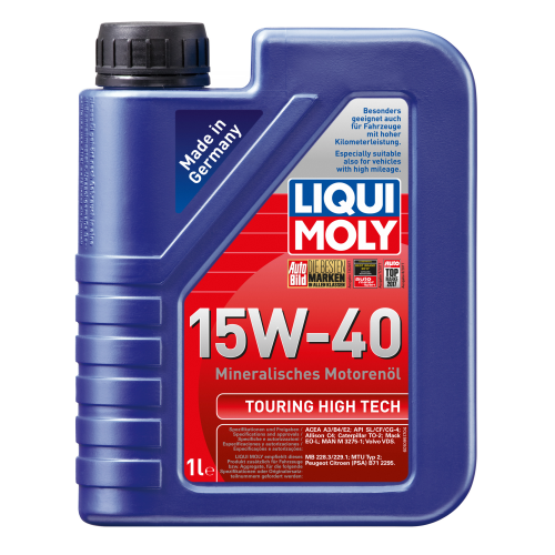 8905 LiquiMoly Мин. мот.масло Touring High Tech 15W-40 CG-4/SL A3/B4/E2 (1л) - 1 л