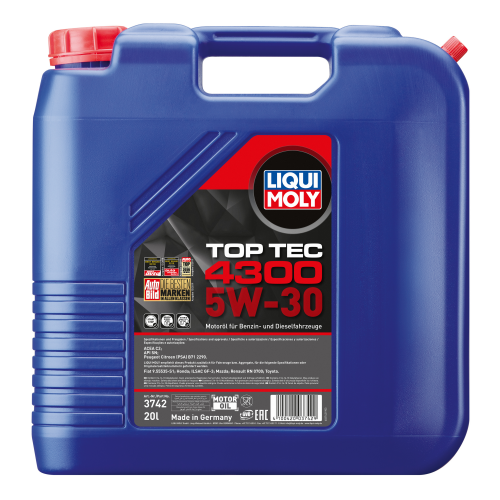 3742 LiquiMoly НС-синт. мот.масло Top Tec 4300 5W-30 C2 (20л) - 20 л